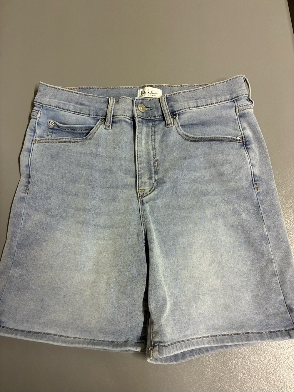 Nicole Miller Light Blue High Waist Denim Shorts